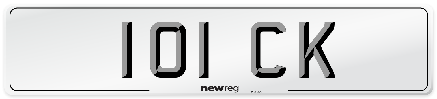 101 CK Number Plate from New Reg